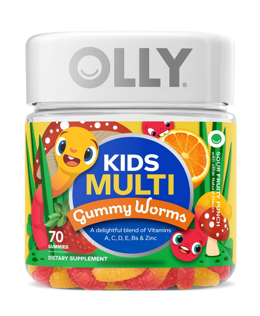 OLLY Kids Sleep & Multivitamiin Gummy, melatoniin & vitamiinid A-E, Bs, tsink, 50 Count Sleep ja 70 Count Multivitamiinid