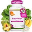 Zahler - magneesiumilisandi kapslid 200 mg (60 krahv) sertifitseeritud Kosher bioaktiivne magneesiumtsitraat Maxi imendumiseks - looduslik magneesiumi mineraal meestele ja naistele - parimad magneesiumilisandid