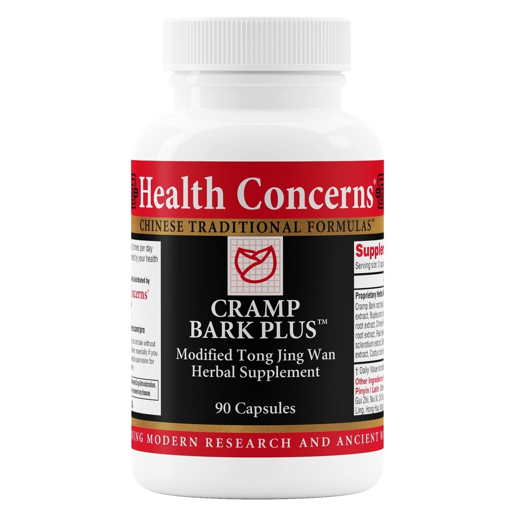 Tervisemured Cramp Bark Plus - menstruaalkrampide leevendamine ja hormonaalne tasakaal - ringluse toetamine - Dong Quai, Black Cohosh, Bupleurum ja Hiina maitsetaimed - taimsed toidulisandid naistele - 90 kapslit