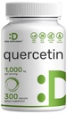 Quercetin 1000mg per Serving, 300 kapslit – tervislikud immuunsüsteemi tugilisandid, kõrge biosaadavusega flavonoidid, looduslikud antioksüdandid – mitte-GMO, sojavaba, gluteenita
