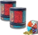 Monster Supplement Pill Dispenser, Meditsiin, Ravimid, Kaasaskantav eemaldatav Travel Med Holder, Vitamiinide säilitamise kast, Medisafe rakenduse eluaegne tellimine (Monster Fit 10-2 Pack)