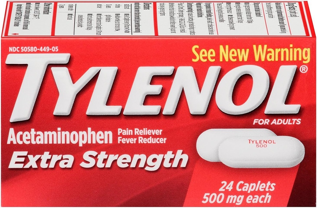 TÜLENOL ekstra tugevus Atsetaminofeen 500 mg kapslid 24 igaüks