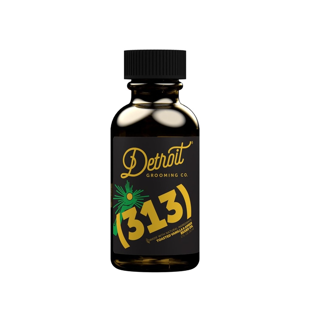 Detroit Grooming Bear Oil | Hüdreerimine ja toitev valem magusa mandli ja E-vitamiiniga | Röstitud vanilje & merevaiguga • 313 lõhna (1 oz)