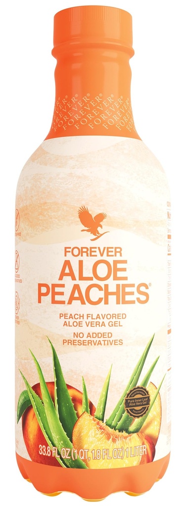 Forever Living - Aloe virsikud, puhas Aloe tõelise virsikumaitsega, toetab seedimist ja immuunsüsteemi, vegan ja gluteenivaba, 33,8 fl oz, 1 pakend
