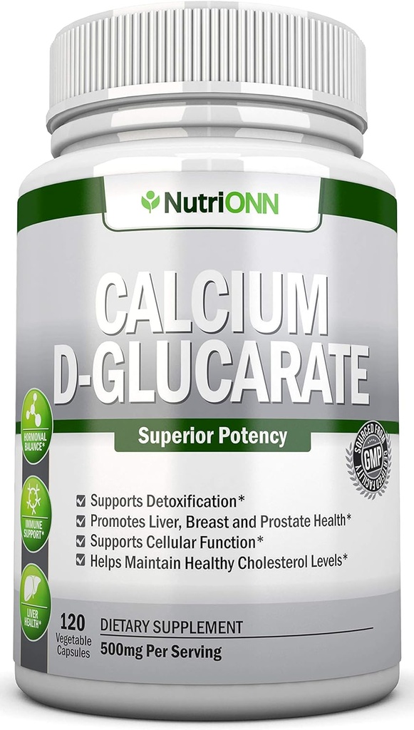 Kaltsium D-glükaraat - 500mg - 120 köögiviljakapslid - suurem tugevus puhastusprotsesside toetamiseks, östrogeeni metabolism ja hormonaalne tasakaal - aitab eesnäärme, rinna ja käärsoole tervisega