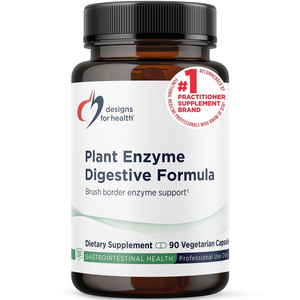 Disainid Health Plant Enzyme Seedetrakti Valem - Vegetarian Seedetrakti Ensüümid Täiendus - Soolestiku Tugi Hemicellulaas, Proteaas + Rohkem - Võib Toetada Juhuslikku Gaasi + Bloating (90 Kapslit)