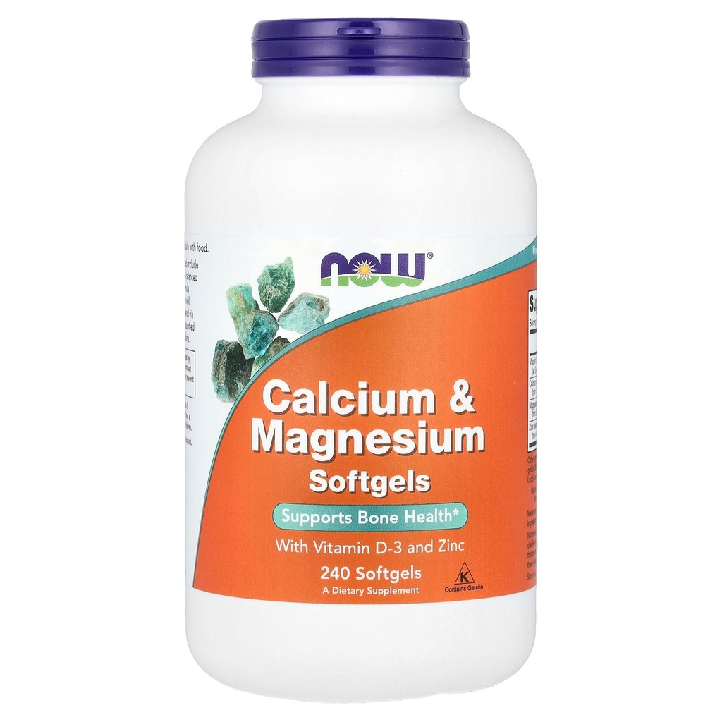NOW Foods, Calcium & Magneesium + D - 240 Softgels