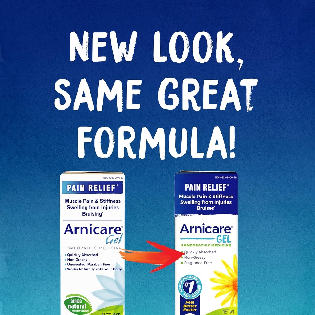 Boiron Arnicare Gel rahustav leevendus liigesevalu, lihasvalu, lihaste valu ja turse sinikad või vigastus - mitteraske ja lõhnavaba - 2,6 oz (pakk 2)