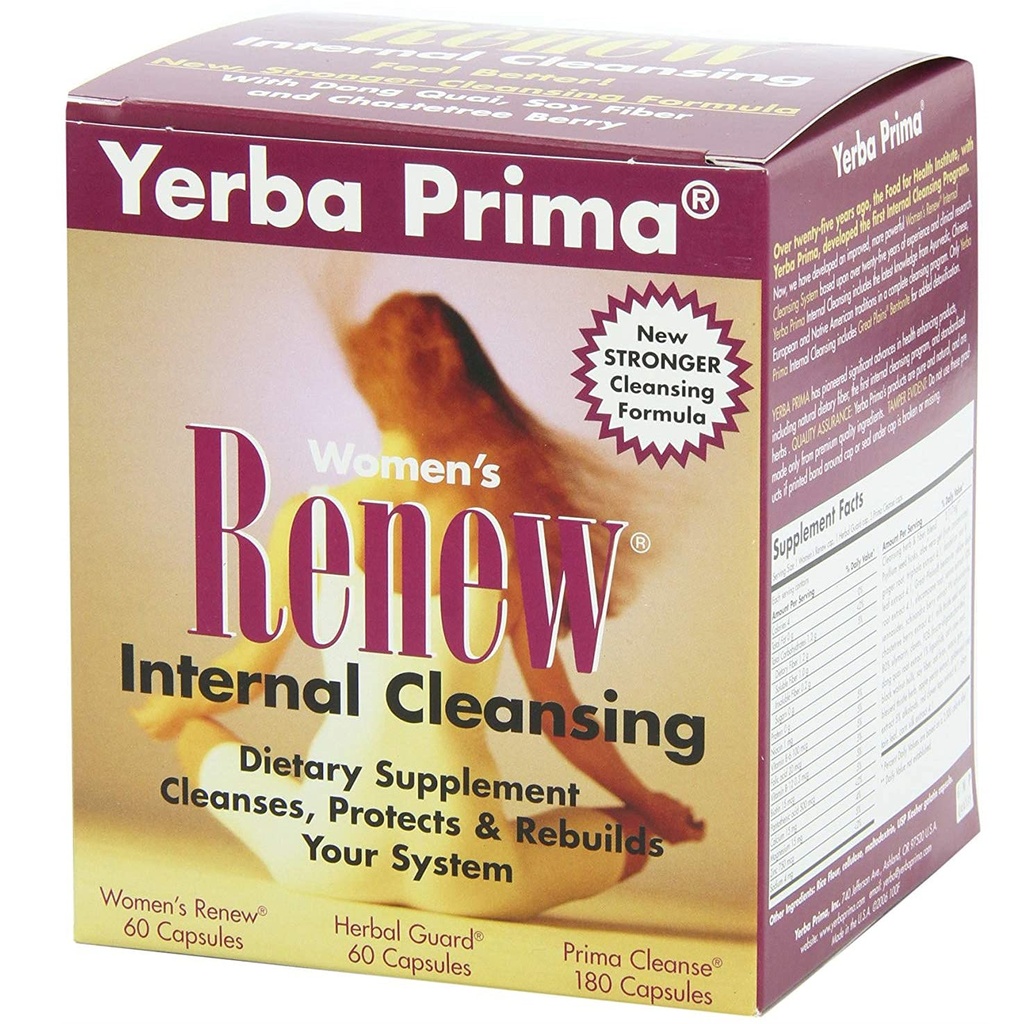 Yerba Prima Naiste uuendamine sisemine puhastussüsteem - 30-päevane puhastamine ja Detox Kit - naiste detoksifitseerivad taimsed tugilisandid
