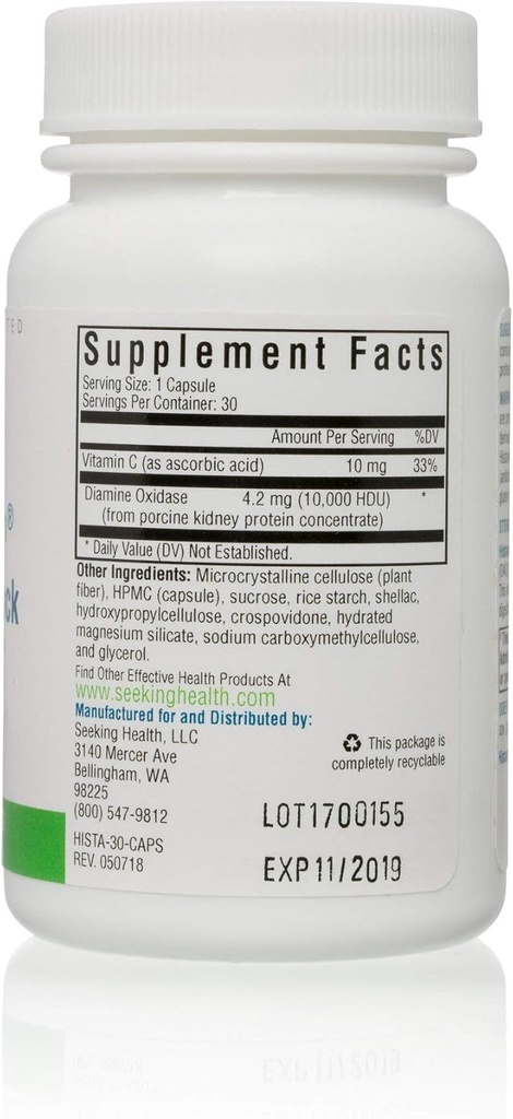 Tervise otsimine | histamiini blokk | DAO lisaensüüm | toidutalumatus | histamiinitalumatus | GI Tract Supplements | Dhist 60 kapslit