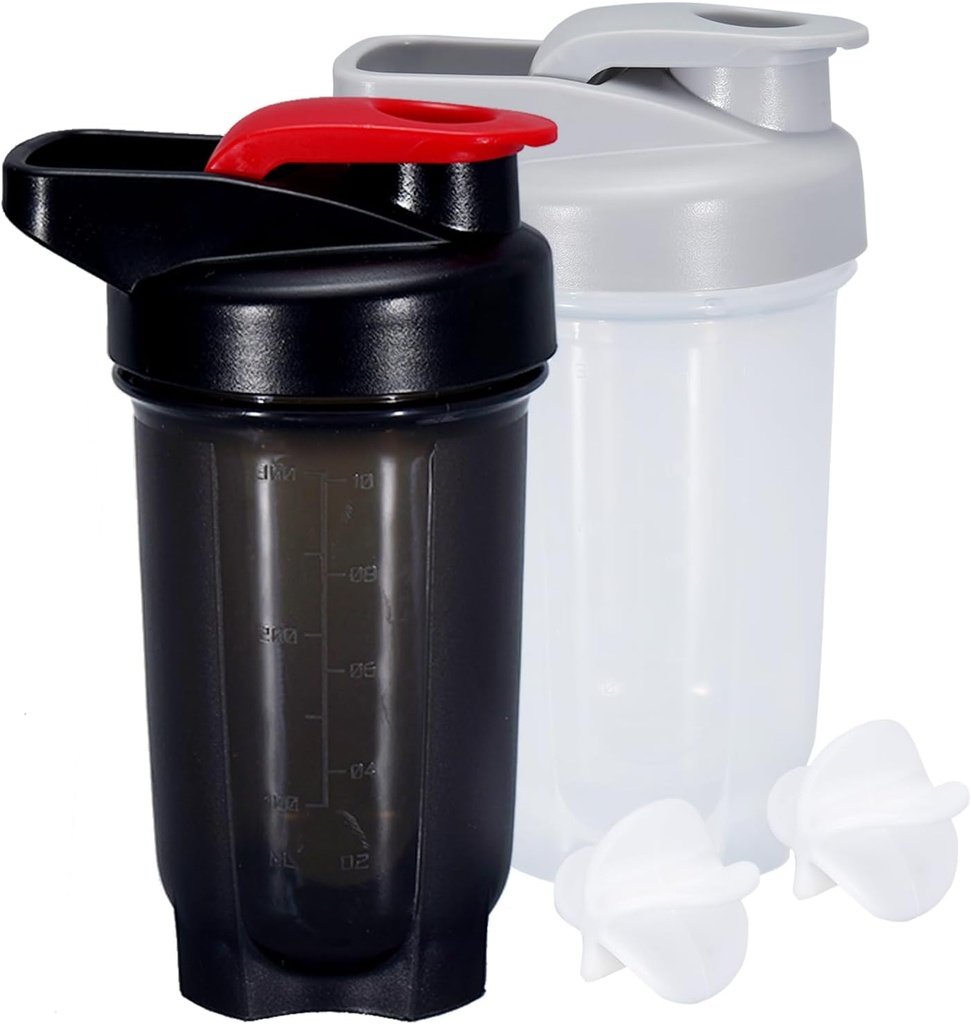 Shaker Bottle Protein Shakes Cup 10 Ounce Shaker Bottle Whisk Balls, Valgu raputamine pudelikomplekt Valgusegud, Shakers Protein Shakes, Shaker Cup, Valgu Shaker, Black + Hall, 2PCS
