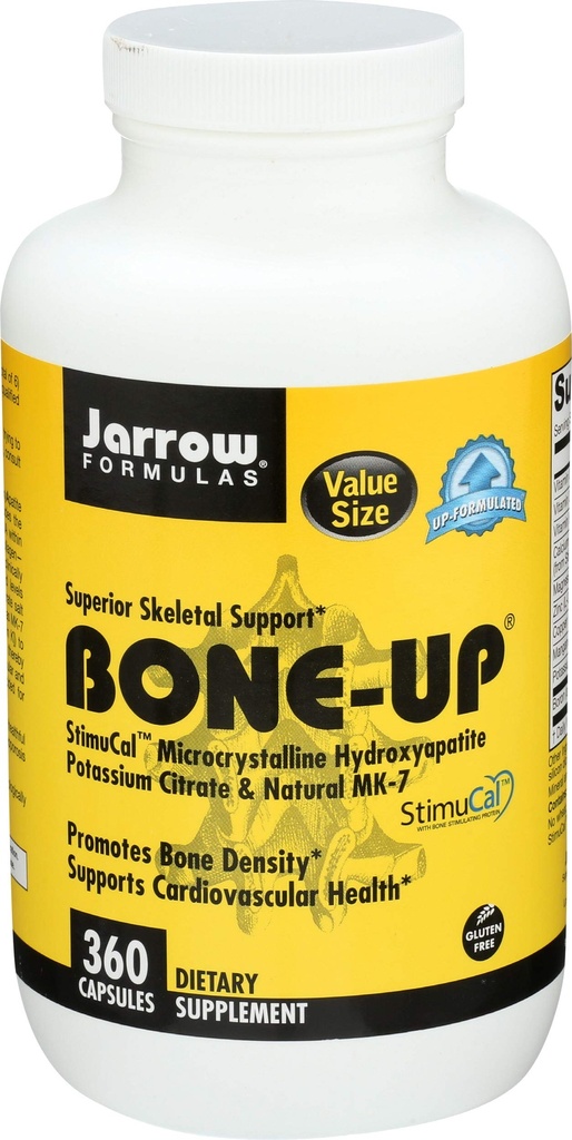 Jarrow valemid BoneUp luutihedus - Vitamiin D3 ja K2, kaltsiumi tugi, 360 kapslit, soodustab skeleti toitumist, kuni 60 päeva pakkumine