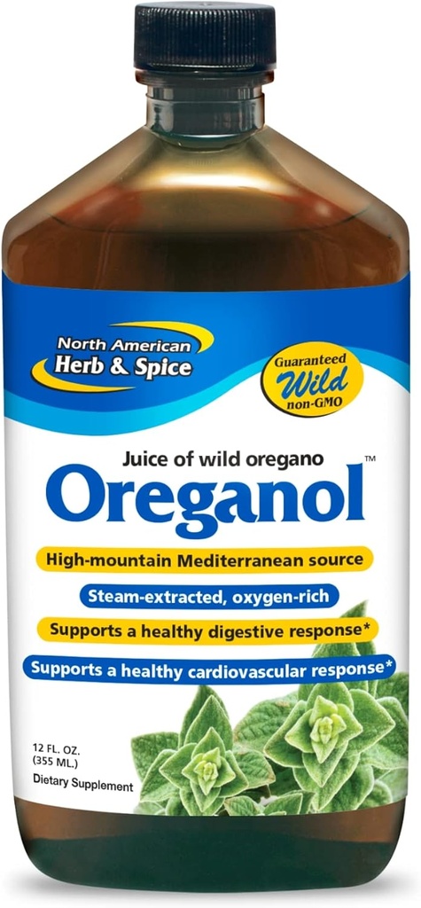PÕHJA-AMEERIKA HERB & SPICE Oreganol P73 Mahl - 12 fl oz, pakend 5 - Wild Oregano Oil - Heart & Seedetrakti Tervis - Neerud, Pankreas & Maks Toetus - Mitte-GMO - 865 Kokku Servings