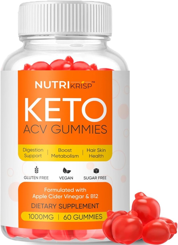 Keto ACV Gummies - suhkruvaba gluteenivaba õunasiidri äädikalisand meestele naistele (1000MG)