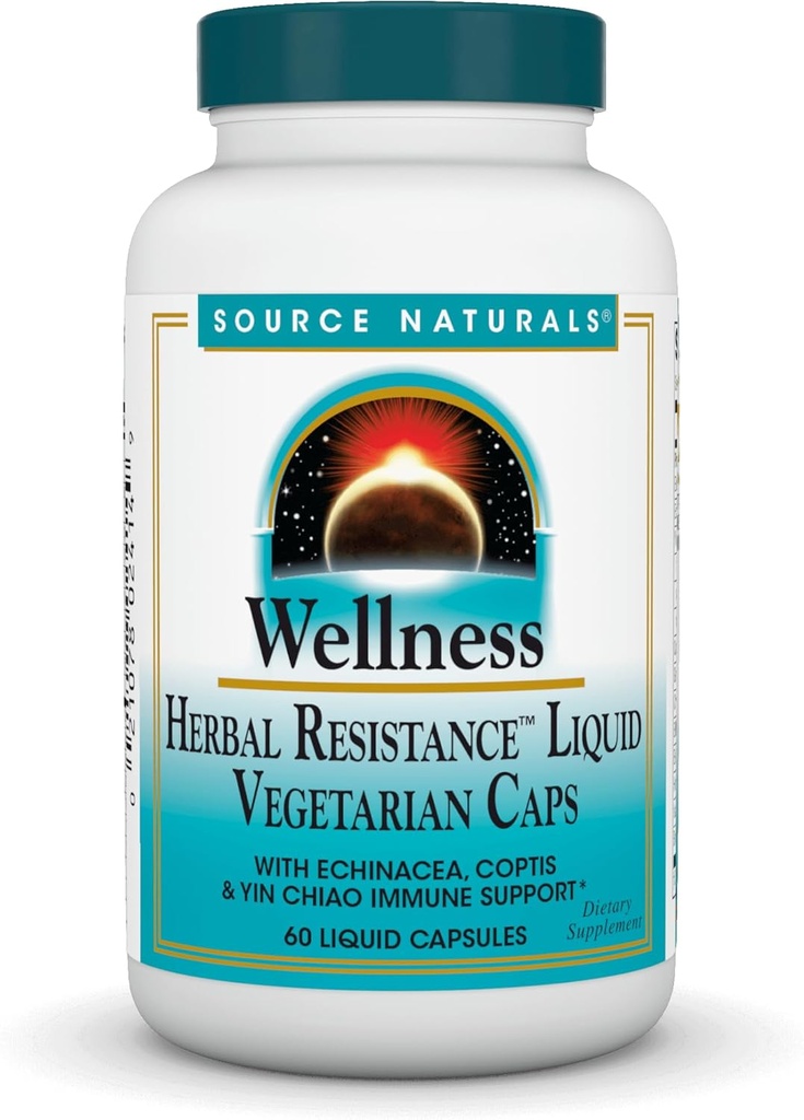 Allikas Naturals Wellness Taimne resistentsus, Echinacea, Coptis & Yin Chiao immuunsüsteemi tugi *- 60 kapslit