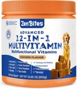 12-in-1 koera vitamiinid ja probiootikumid 120 pehmed närid - orgaaniline multivitamiin koos glükoosamiiniga koertele - ühine tugilisa igas vanuses koertele, suurused ja tõud, naha, südame, immuunsuse toetamine