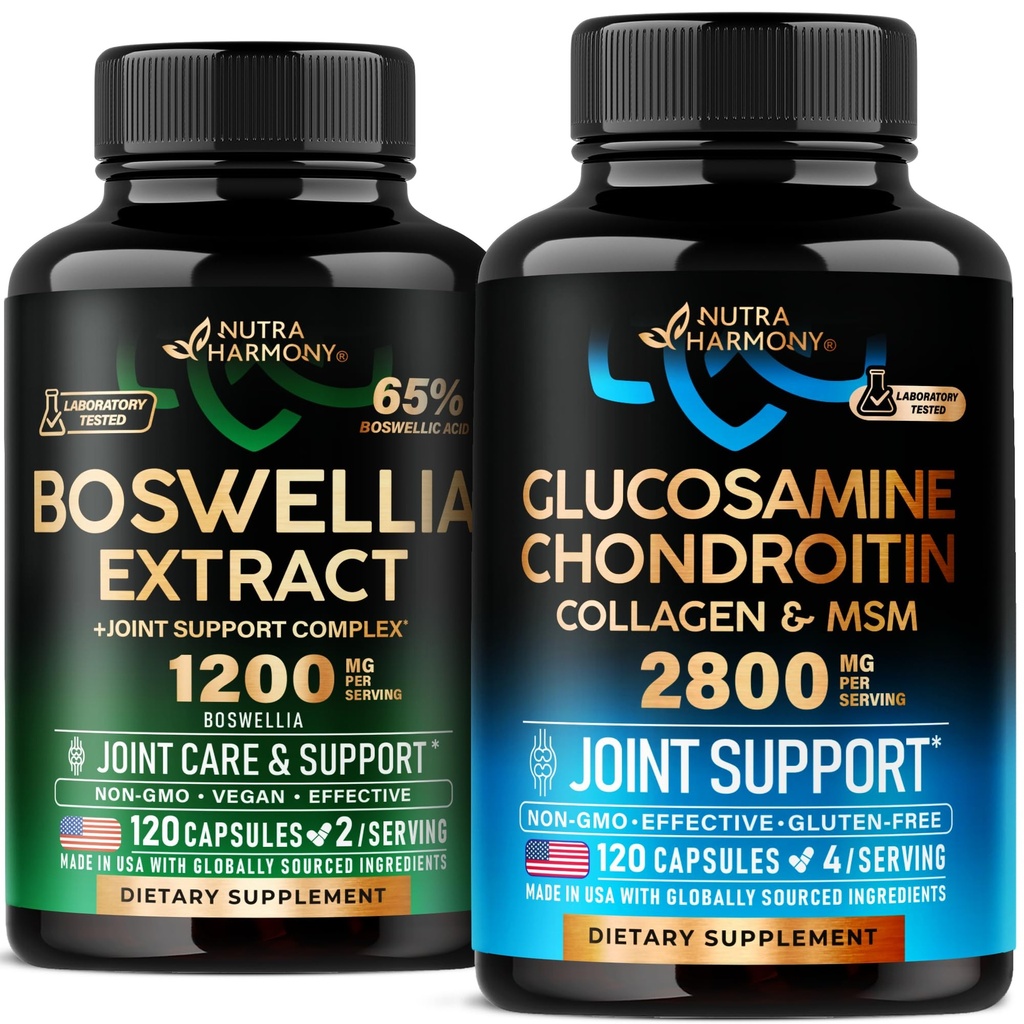 NUTRAHARMONY Glükoosamiin Kondroitiin & Boswellia ekstraktkapslid