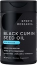 Spordiuuringud Musta seemne õli 1000mg | Külmpressitud Nigella Sativa õli 3% tümokinooniga | Mitte-GMO, gluteenivaba toidulisand - 60 vedelat softgels täiskasvanutele