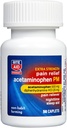 Rite Aid Extra Strength PM Pain Relief Caplets , 500mg Acetaminophen / 25mg Difenhüdramiin - 50 Count | Nighttime PM Pain Reliever + Sleep Aid | Liigesevalu leevendamine | Menstruaalne valu leevendamine + PMS Relief