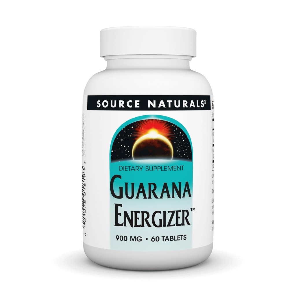Allikas Naturals Guarana Energizer, Toidulisand - Toetab Pikaajalist Energia Boost * 900 mg - 60 tabletti