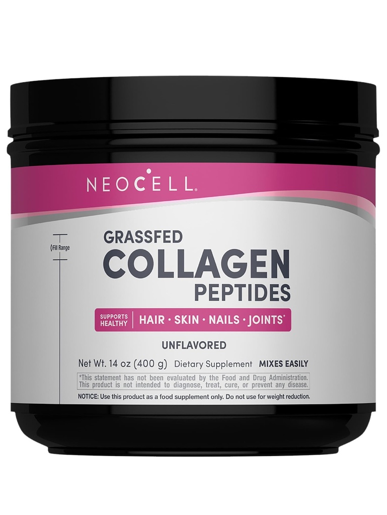 NeoCell Super Collagen Peptides , 10 g kollageenpeptiidide kohta Serving , Gluteenivaba , Keto Sõbralik , Mitte-GMO , Rohutoit , terved juuksed , nahk , küüned ja liigesed , maitsestamata pulber , 14, 1 oz . , 1 kanister