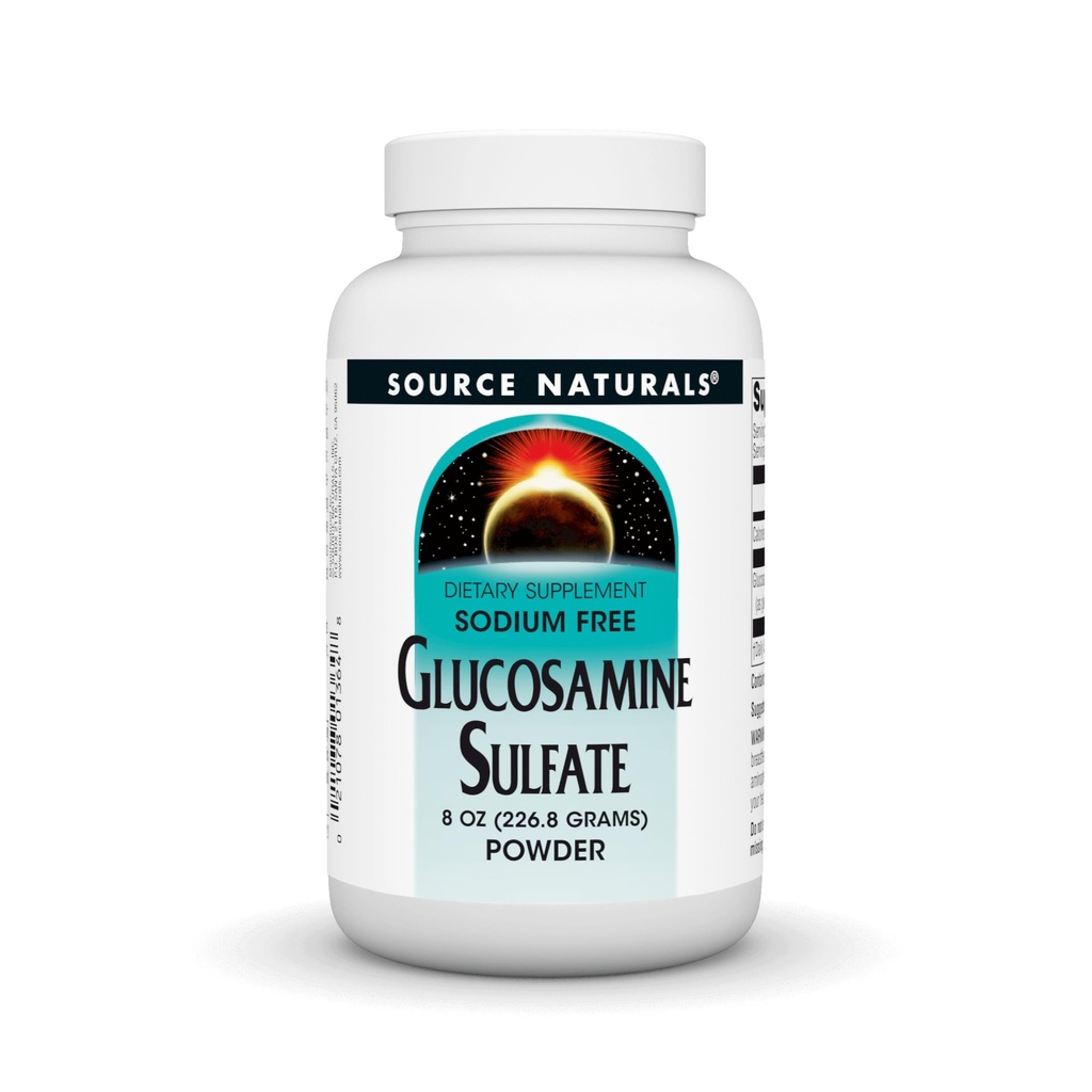 Allikas Looduslik Glükoosamiinsulfaat, naatriumivaba pulber ühiseks toetuseks - 8 oz pulber
