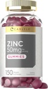 Carlyle Zinc 50mg Gummies | 150 Count | Vegan, Non-GMO ja Gluteeni vaba valem | Tsinktsitraadi toidulisand