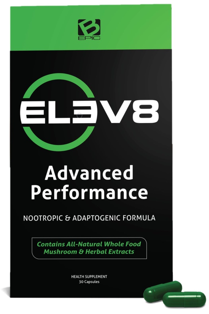 BEpic ELEV8 Advanced Performance Supplement - 30-päevane pakkumine (30 kapslit) | Iidsete ravimite saladused optimaalse tervise ja toimimise jaoks (pakend võib varieeruda)