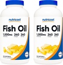 Nutricost Fish Oil 1000mg (560mg Omega-3), 240 Softgels (2 pudelit)