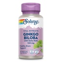 SOLARAY Ginkgo Biloba ekstrakt Gotu Kola - Ginko Biloba kapslid aju tervise toetamiseks - Vegan, Lab kontrollitud, 60-päevane garantii - 60 serveerimist, 60 VegCaps (30 VegCaps)