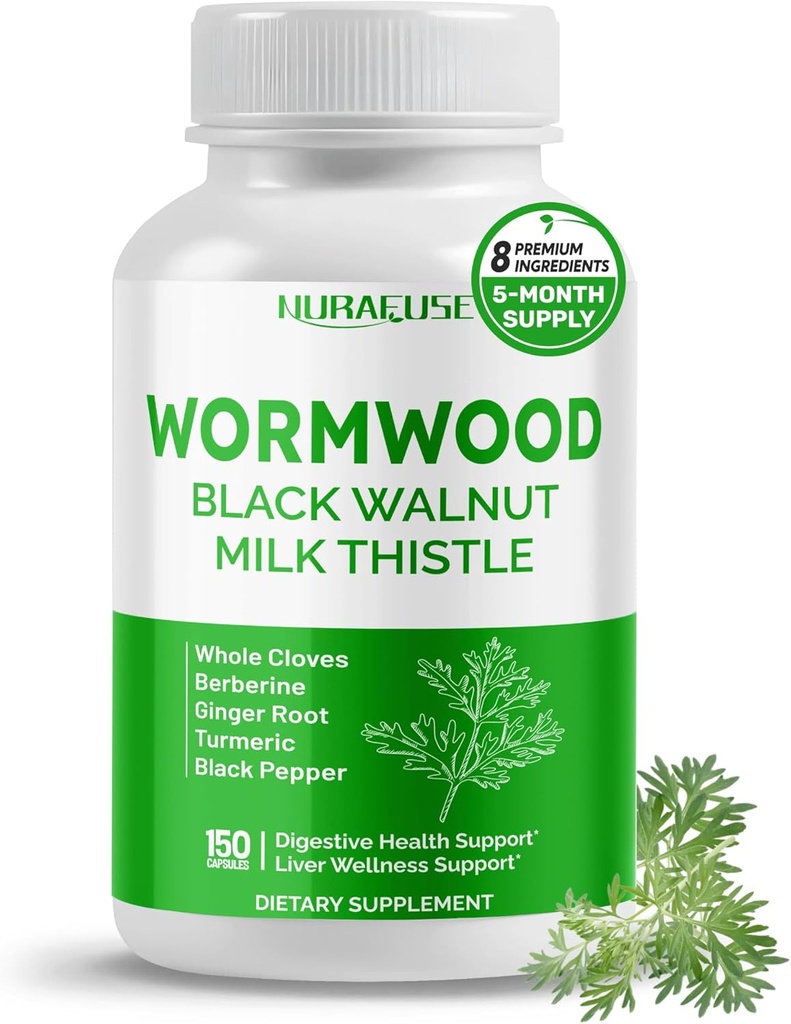 Wormwood Whole Cloves Piimaohakas koos teiste maitsetaimedega - seedetrakti tervise toetamine, maksa heaolu - valmistatud ja testitud USA-s