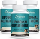 2400 MG Liposomal Glutatiooni pehmed geelid, Max Absorbtsioon, aktiivne vorm L-glutatiooni taandatud (GSH), hüaluroonhappega, resveratrool, Master Antioksüdandid detox, aju, immuunsüsteem, 180 Softgels
