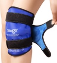NEWGO jääpakend põlvevigastuste jaoks Taaskasutatav, põlve jääpakend ümber terve põlve asendusoperatsiooni taastamiseks, Gel Cold Pack Wrap Meniscus Tear, ACL, tursevalu leevendamine - sinine