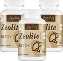 Zeoliit Detox Kapslid, Orgaaniline Aktiveeritud Süsi, Bentoniit Savi, 1-2 μm Klinoptiloliit, Maksimaalne Imendumine, Soolestiku Maks Detox Puhastab Täis Keha Meestele, 270 Kapslit