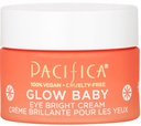 Pacifica Glow Baby Brightening Eye Cream - C-vitamiin silma all Cream tumedate ringide ja paistetuse jaoks, kofeiiniga infundeeritud silma helendaja väsinud silmade jaoks Fragrance-Free 0,5 oz Puhas Vegan Dermatoloog Testitud