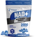 HELL LABSRX Liposomal NAD+ Lisa - Kolmanda osapoole testitud NAD softgels Nicotinamide Riboside Resveratrol - 2500mg Liposomal NAD täiendused naistele - pikaealisuse tugi - valmistatud USA-s
