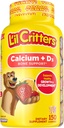 L’il Critters Calcium + D3 Daily Gummy Supplement for Kids, for Bone Support, Orange, Strawberry and Cherry Maitseained, 150 Gummies