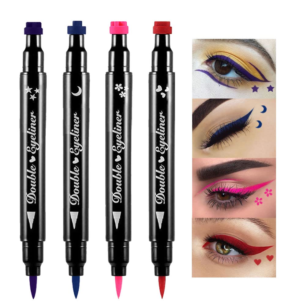 BINGBRUSH Kahepoolne Vedelik Tempel Silmapliiats Meik Äärmiselt Must Veekindel Slim Geel Felt Tip Kõrge Must Pigment Vedelik Silmapliiats & Sulge resina para tips de gel (värviline)