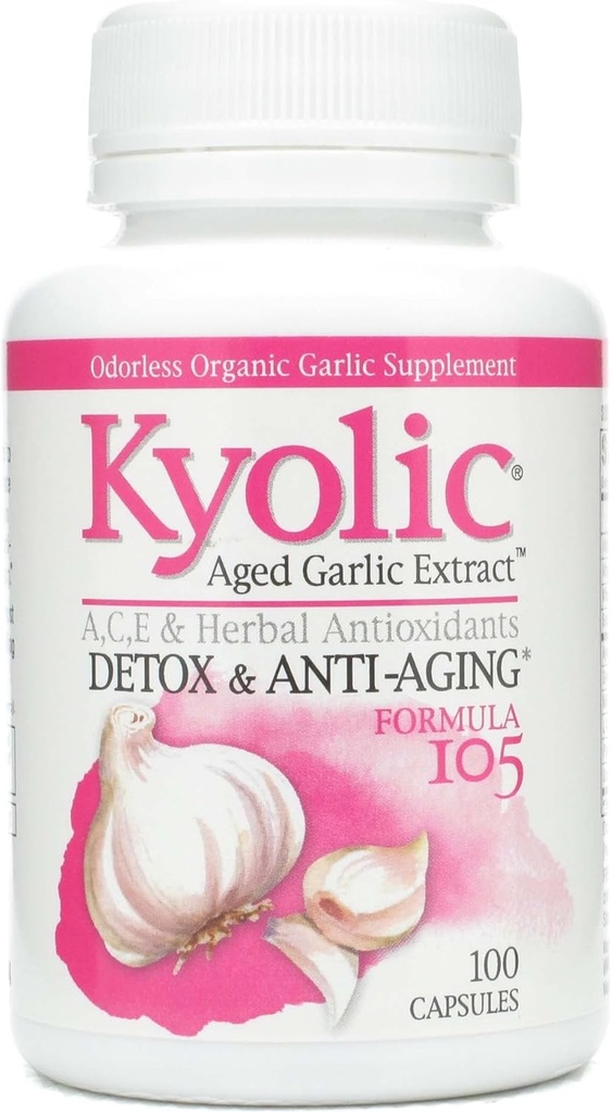 Kyolic Formula 105 küüslauguekstrakt w/VIT A ja E Selenium 100 kapslid