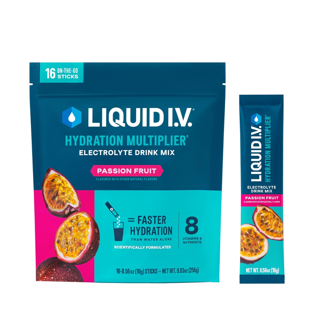Vedel I.V.® Hüdratsioonikordaja - Passion Fruit | Elektrolüütide pulbrijoogisegu | 1 Pack (16 Servings)