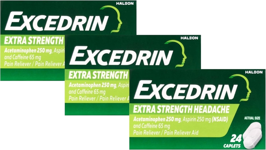 Excedrin Valu leevendavad kapslid, ekstra tugevus 24 Ea (pakend 3)