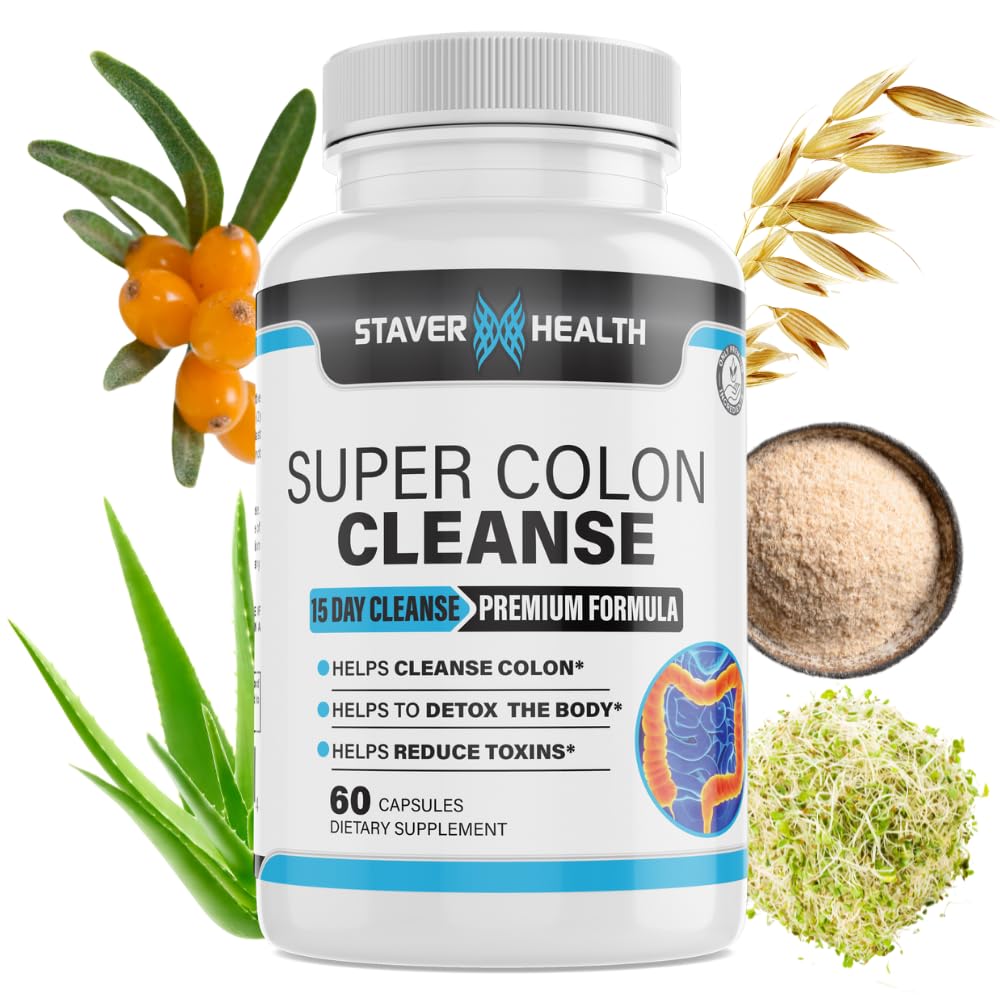 Super Colon Cleanse - 15 päeva puhastamine, Colon Cleanse pillid, Colon Cleanser & Detox, Psyllium Husk