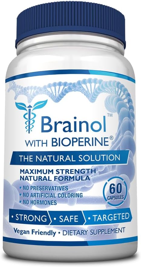 Fungaviir Brainol - suunatud aju tugivahend - B-vitamiinid, magneesium, aminohapped, naistepuna, fosfatidüülseriin, Ginkgo Biloba - Vegan-sõbralik - 60 kapslit - 1 kuu pakkumine