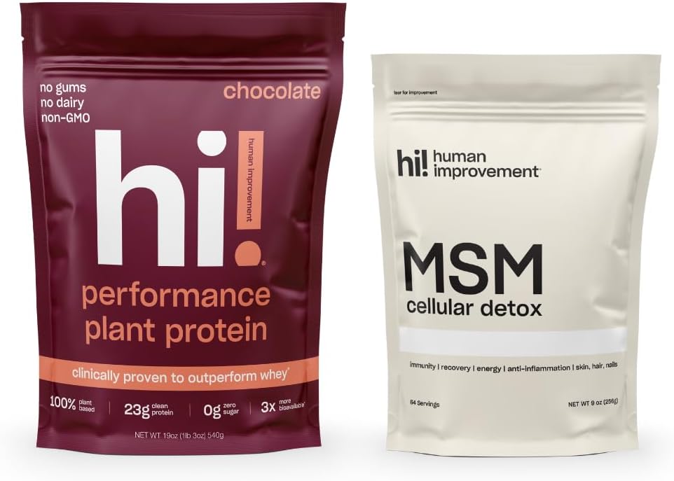 Inimese Paranemine Chocolate Performance Protein ja MSM Cellular Detox Bundle