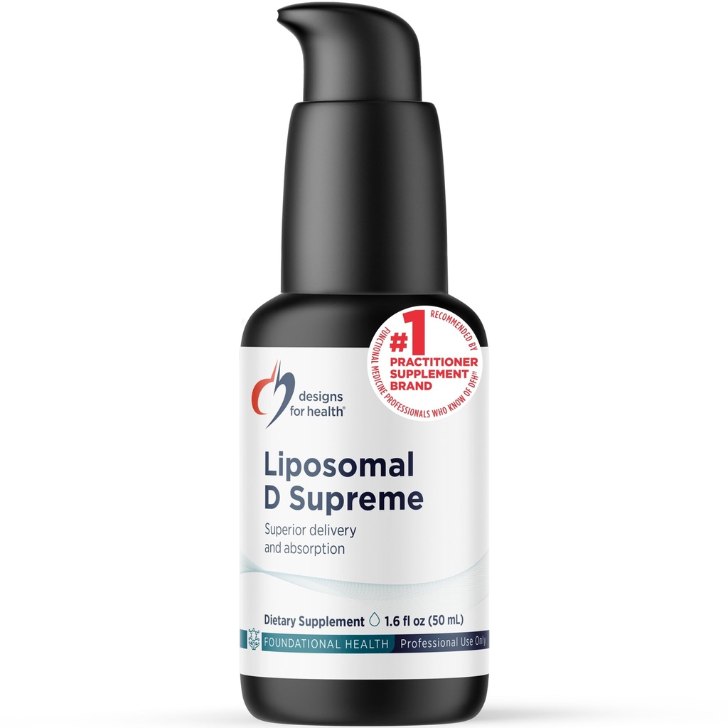 Disainid tervisele Liposomaalne D Kõrgeim Vitamiin D Vedel - 2500 IU Vitamiin D3 + Vitamiin K (K1 + K2) - Liposoomid Superior imendumine - Mitte-GMO täiendus (100 Servings / 1.7oz)