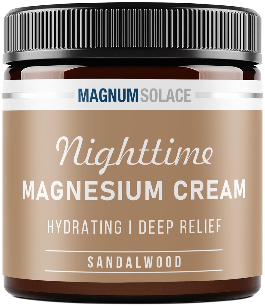 Magneesiumi asukoht - öine magneesiumkreem - rakendage jalgade lihastele, kätele või rinnale - aktuaalne magneesiumkloriid - USA valmistatud ja ohutu lastele (Sandalwood) 4 Fl Oz (pakk 1)