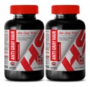 Saw palmetto nõgesjuurega - ANTI GRAY HAIR NATURAL FORMULA - juuste väljalangemise lisand, anti-hall juukselisa meestele ja naistele, hall juukselisandi tagurpidi, juukselisandid, 2 Bot 120 Caps