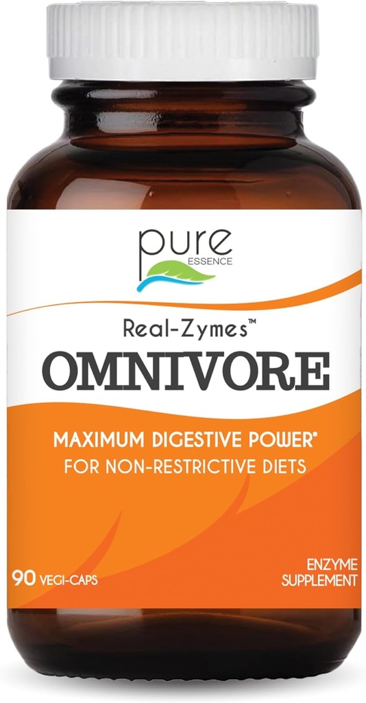 Real-ZymesTM OMNIVORE Seedeensüümide täiendus probiootikumidega parema seedimise jaoks - looduslik toetus puhumise, gaasi, Belchingi, kõhulahtisuse, kõhukinnisuse, IBS jne leevendamiseks - 90 kapslit