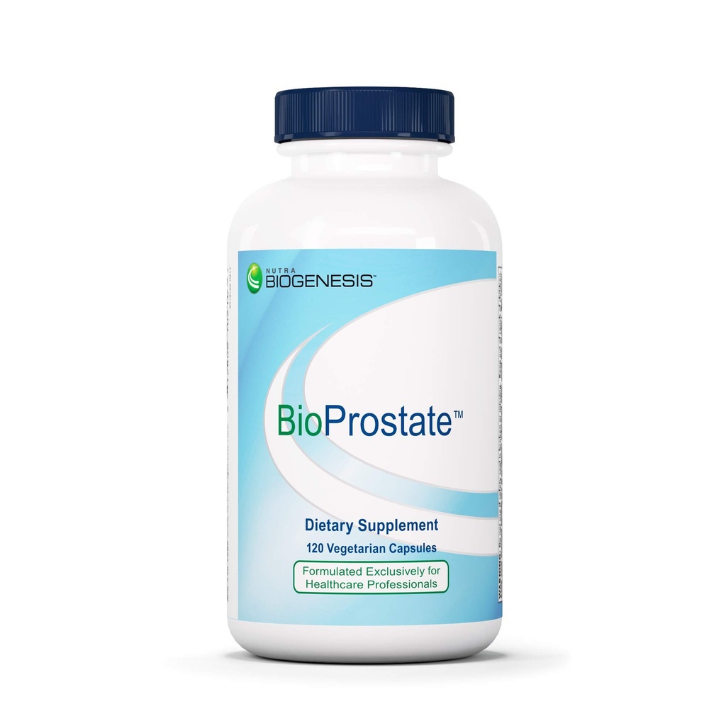 Nutra BioGenesis BioProstate - Saw Palmetto meestele, Eesnäärme Tervise Toidulisandid Meestele, Urineerimisvoo Tugi Kõrvitsaseemnetega, Nõges & Pygeum - 120 Vegan Kapslit